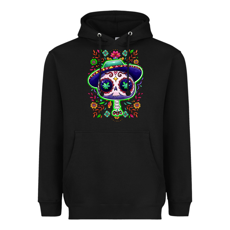 Mexican Day Of Dead Sugar Skull Heavyweight Hoodie by NancyCooperArtShop | Teevron