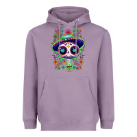 Lavender Mexican Day of dead sugar skull Heavyweight Hoodie - NancyCooperArtShop