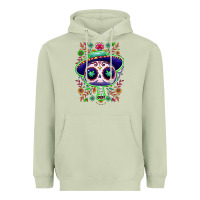 Matcha Mexican Day of dead sugar skull Heavyweight Hoodie - NancyCooperArtShop