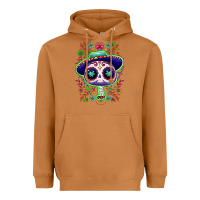 Meerkat Mexican Day of dead sugar skull Heavyweight Hoodie - NancyCooperArtShop