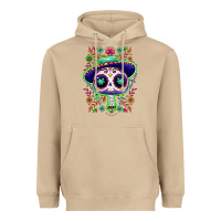 Mushroom Mexican Day of dead sugar skull Heavyweight Hoodie - NancyCooperArtShop