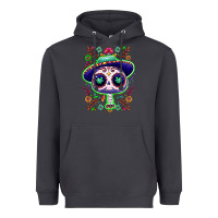 Smoke Mexican Day of dead sugar skull Heavyweight Hoodie - NancyCooperArtShop