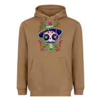 Toasted Coconut Mexican Day of dead sugar skull Heavyweight Hoodie - NancyCooperArtShop