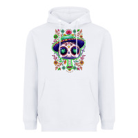 White Mexican Day of dead sugar skull Heavyweight Hoodie - NancyCooperArtShop