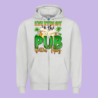 Everybody In The Pub Gettin Tipsy Zipper Hoodie Designed By Artiststas