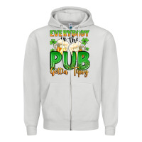 Dove Grey everybody in the pub gettin tipsy Zipper Hoodie - Artiststas