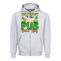 Heather Grey everybody in the pub gettin tipsy Zipper Hoodie - Artiststas
