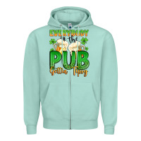 Seafoam everybody in the pub gettin tipsy Zipper Hoodie - Artiststas