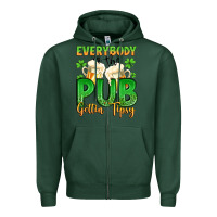 Sports Green everybody in the pub gettin tipsy Zipper Hoodie - Artiststas