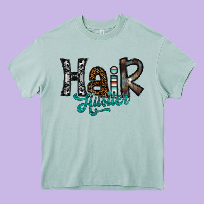 Hair Hustler Heavy Core Tee Designed By Sublimationcraftshop