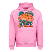 Fuchsia Pink Give Thanks Urban Hoodie - FaDigitalArtStudio