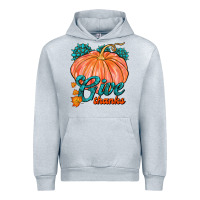 Heather Grey Give Thanks Urban Hoodie - FaDigitalArtStudio