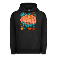 Pigment Black Give Thanks Urban Hoodie - FaDigitalArtStudio