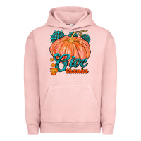 Pigment Salmon Give Thanks Urban Hoodie - FaDigitalArtStudio