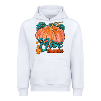 White Give Thanks Urban Hoodie - FaDigitalArtStudio