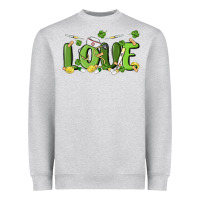 Heather Grey st patricks love nurse Heavyweight Sweatshirt - MaliasSmallBusiness