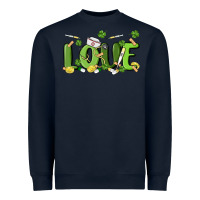 Navy st patricks love nurse Heavyweight Sweatshirt - MaliasSmallBusiness