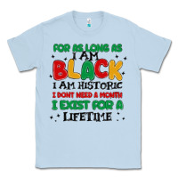 Dusty Blue black  lifetime Classic Tee - MaliasSmallBusiness