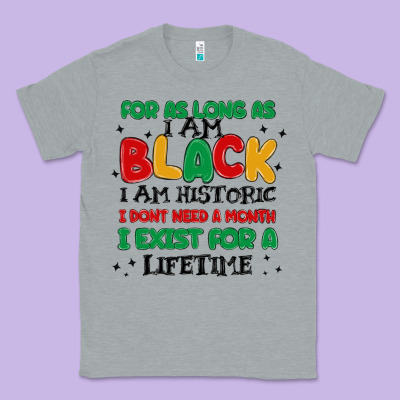Black  Lifetime Classic Tee Designed By Maliassmallbusiness