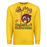 Lemon My 1st Thanksgiving with turkey Premium Sweatshirt - NancyCooperArtShop