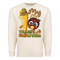 Sandshell My 1st Thanksgiving with turkey Premium Sweatshirt - NancyCooperArtShop