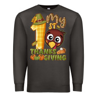 Smoke My 1st Thanksgiving with turkey Premium Sweatshirt - NancyCooperArtShop