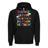 Black pride pronouns Zipper Hoodie - Artiststas