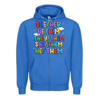 True Royal pride pronouns Zipper Hoodie - Artiststas