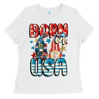 Born In Usa Gnomes 4th Of July Ladies Tee | Teevron