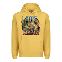 Antique Gold Boy Mama western cactus Cowboy Premium Hoodie - HowdyJamesFarm