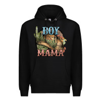 Black Boy Mama western cactus Cowboy Premium Hoodie - HowdyJamesFarm