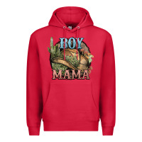 Cardinal Boy Mama western cactus Cowboy Premium Hoodie - HowdyJamesFarm