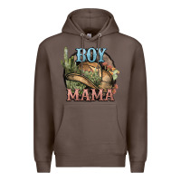 Coffee Boy Mama western cactus Cowboy Premium Hoodie - HowdyJamesFarm
