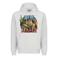 Dove Grey Boy Mama western cactus Cowboy Premium Hoodie - HowdyJamesFarm