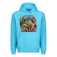 Ocean Blue Boy Mama western cactus Cowboy Premium Hoodie - HowdyJamesFarm