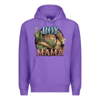 Purple Boy Mama western cactus Cowboy Premium Hoodie - HowdyJamesFarm