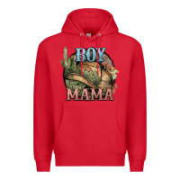 Red Boy Mama western cactus Cowboy Premium Hoodie - HowdyJamesFarm