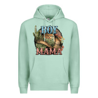 Seafoam Boy Mama western cactus Cowboy Premium Hoodie - HowdyJamesFarm