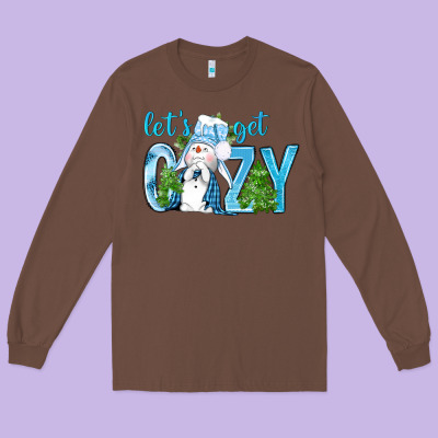 Lets Get Cozy Long Sleeve Tee Designed By Nancycooperartshop