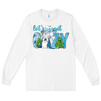 White lets get cozy Long Sleeve Tee - NancyCooperArtShop