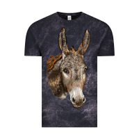 Cloud Black Andalusian Donkey Face Vintage Tee - LillyAllenDesigns