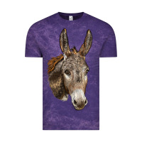 Cloud Purple Andalusian Donkey Face Vintage Tee - LillyAllenDesigns