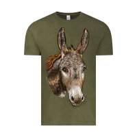 Vintage Olive Andalusian Donkey Face Vintage Tee - LillyAllenDesigns