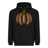 Black American Football Pumpkin Heavyweight Hoodie - texasbilliewilder