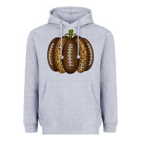Heather Grey American Football Pumpkin Heavyweight Hoodie - texasbilliewilder