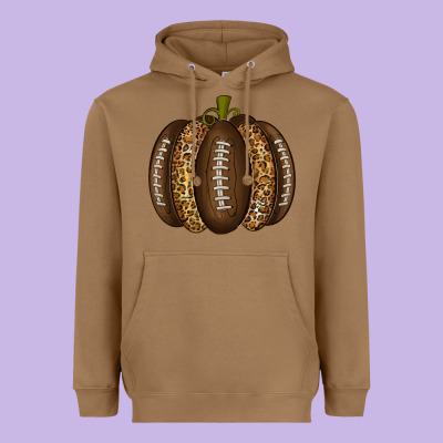 American Football Pumpkin Heavyweight Hoodie Designed By Texasbilliewilder