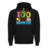 Black 100 days brighter Zipper Hoodie - Artiststas