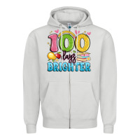 Dove Grey 100 days brighter Zipper Hoodie - Artiststas