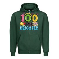 Sports Green 100 days brighter Zipper Hoodie - Artiststas