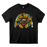 Black bear rainbow Heavy Core Tee - BarkalooDesign